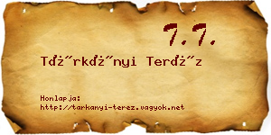 Tárkányi Teréz névjegykártya