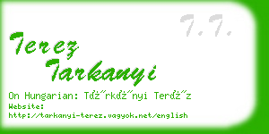 terez tarkanyi business card